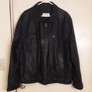 Vintage Calvin Klien Genuine Leather Jacket size XXL